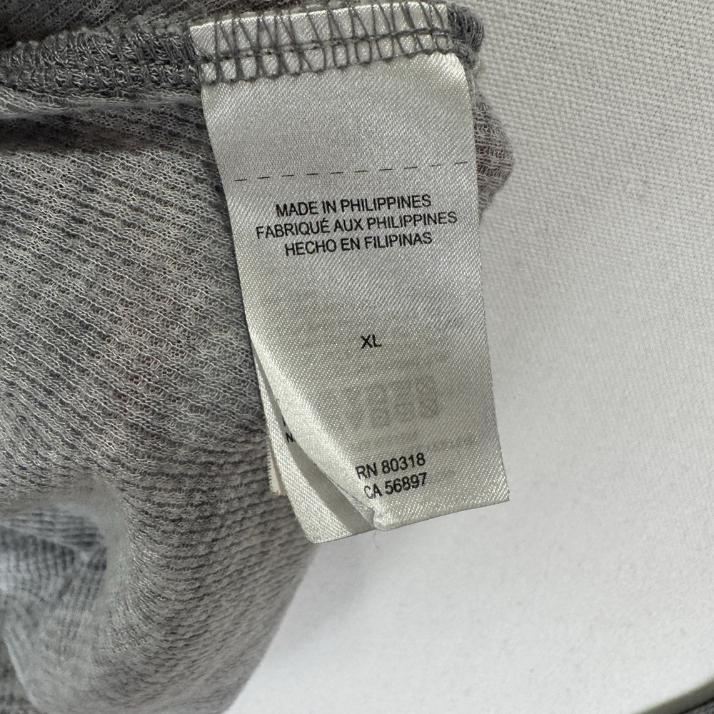 Lucky Brand Top Womens XL Gray Tunic Waffle Knit Burnout Cowl Stretchy Lounge‎ - Picture 10 of 13